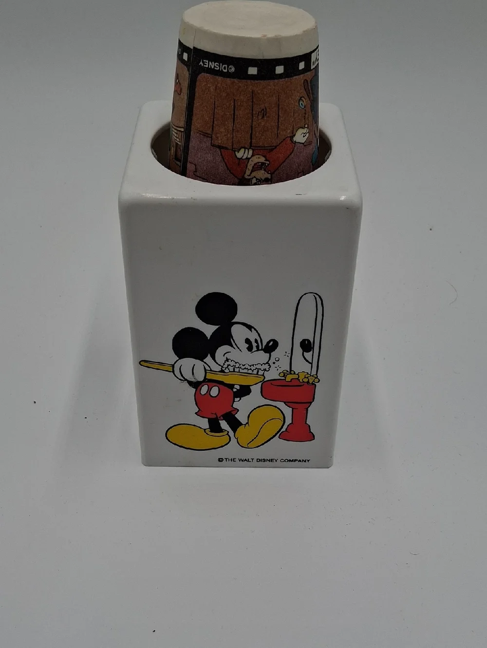 Vintage Disney Pop Up Mickey Mouse Cup Dispenser